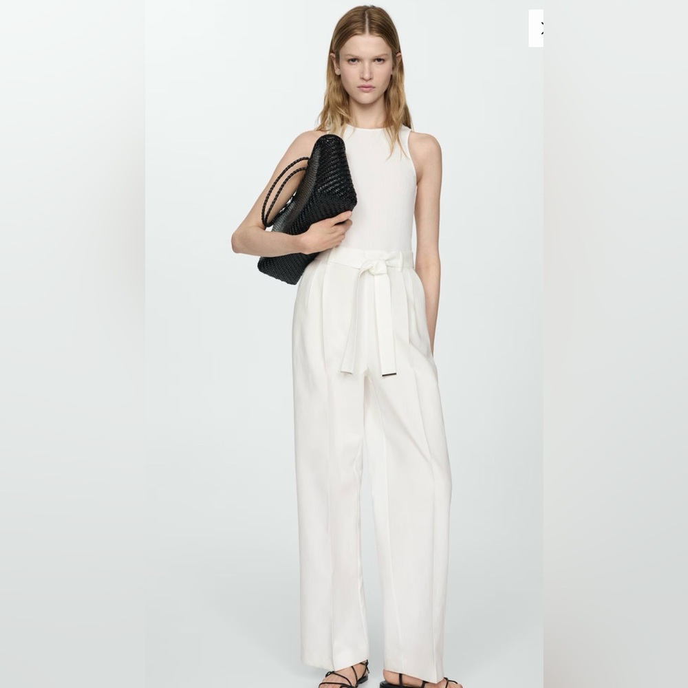 MANGO White Jumpsuit size M